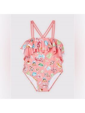 Size 4 Girls Mayoral Coral Sea Adventure Kids Swim One Piece